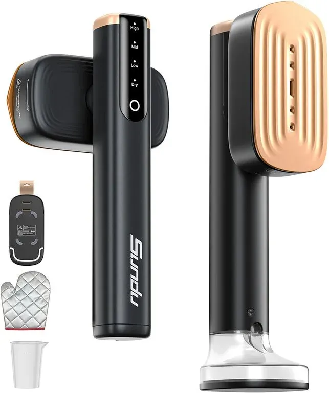 Sundu 2-in-1 Reise-Dampfglätter & Bügeleisen – 1200W Schnellaufheizung, Dual Wassertanks 280ml, Keramiksohle, LED-Touch, 4 Dampfmodi, Tragbarer Vertikal- & Horizontal-Dampfglätter, Kompakt für Reise & Zuhause