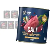 John Dog ADULT Kalbfleisch mit Preiselbeeren 6x 800g Dose