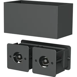 ledscom.de Wandleuchte CUBEL, Dämmerungssensor, Bewegungmelder für außen, IP65, Up-/Downlight, anthrazit matt, rechteckig, 2x G9 max. 10W