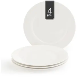 Home4You Dessertteller 20 cm Weiß 4er Set