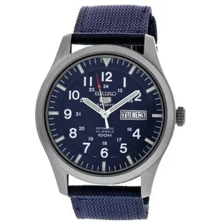 Seiko 5 Sports SNZG11K1 Automatik Militäruhr Herren Stoffarmband Blau