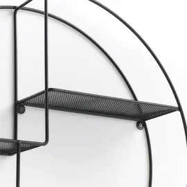 Zeller Wandregal 55 x 12 x 55 cm Schwarz