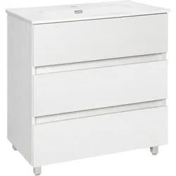 WTU+Keramik-WT KORA XL, Weiß Esche, 3 Auszüge,805x845x470mm