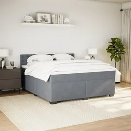 vidaXL Boxspringbett 180 x 200 cm Dunkelgrau