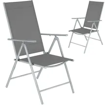 Tectake Marcellino Gartenstuhl 54,5 x 65 x 107,5 cm silber 2 St.