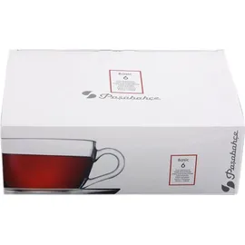 Pasabahce Teetasse mit Untertasse 0,2 l Transparent 6 St.