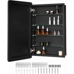 VEVOR Medizinschrank Arzneischrank Spiegel Verstellbare Regale 508x126x762mm