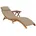 3061590 Gartenstuhl Lounge Gepolsterter Sitz Akazienholz Beige