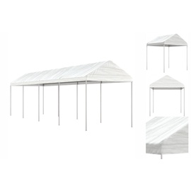 vidaXL Pavillon mit Dach Weiß 8,92x2,28x2,69 m Polyethylen