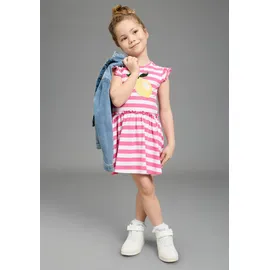 Kidsworld Jerseykleid "mit Pailletten für kleine Mädchen - Kirschen oder Zitronen Motiv", Mädchen, Gr.