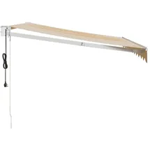 vidaXL Gelenkarmmarkise 300 x 250 cm gelb, weiß