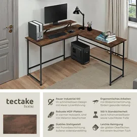 Tectake Eckschreibtisch Melrose Eiche / Braun