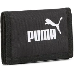 PUMA Unisex Geldbörse - Phase Wallet, Geldbeutel, Logo, einfarbig, 8x13x2 (HxBxT) Schwarz