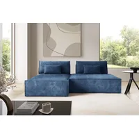 Furnisell Modular Cord Ecksofa Sofa "LUCCA", Blau - Blau