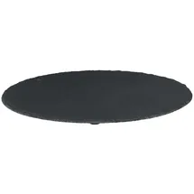 creativ home Schiefer- DEKOPLATTE RUND. 30 cm. Schieferplatte. Kanten GEBROCHEN.