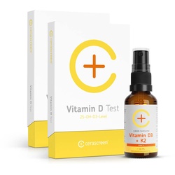 Kontrollset 2 Vitamin D Test+Vitamin D Spray 1 St