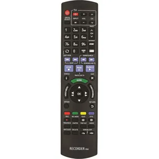 Ersatz Fernbedienung IR6 für Panasonic DMR-UBS90EGK / DMR-XS385EG / DMR-XS385EGK - Schwarz