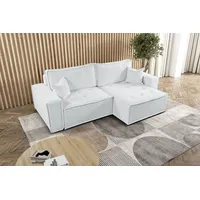 Kaiser L-förmiges Bohoo-Ecksofa mit Schlaffunktion Ecru Rechts