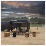 ZHNANDAMAI SUV Heckklappenzelt Für 3-4 Personen, Pop-Up-Kofferraum, Sonnenschutz, Auto Heckzelt Für Camping Wasserdicht Langlebig, SUV Heckzelt Einfache Einrichtung (Black, 200x200x200cm)