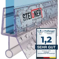 STEIGNER Duschdichtung, 30cm, Glasstärke 6/7/ 8 mm, Gerade PVC