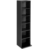 Tectake CD-Regal 90 x 21 x 20 cm Schwarz