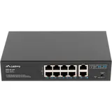 LANBERG RSFE-8P-2GE-120 Unmanaged Gigabit Ethernet (10/100/1000) Power over Ethernet (PoE) 1U Schwarz
