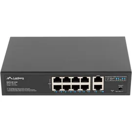 LANBERG RSFE-8P-2GE-120 Unmanaged Gigabit Ethernet (10/100/1000) Power over Ethernet (PoE) 1U Schwarz