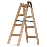 Vago-Tools Holzleiter Leiter Trittleiter 2 x 4 Stufen