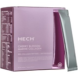 HECH® Cherry Blossom Marine Collagen | Vitamin C & D | D-Biotin | Zink | Mangan | Selen | Vitamine- und Mineralstoffe | Unterstützung der Kollagenbildung im Körper | Inhalt: 28 Sachets Kollagen Pulver