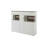 U N O Sports uno Highboard Aurelia ¦ weiß ¦ Maße (cm): B: 150 H: 125 T: 37.0