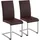 Tectake tectake® Schwingstühle Kunstleder 2er Setcappuccino