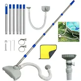 Pool Bodensauger mit Teleskopstange 2.3M, Poolsauger für Sandfilteranlage mit 3.5M Einziehbarer Schlauch Ø38mm, Poolsauger Staubsauger, Pool Reiniger Sauger, Poolreiniger Set, für Spas, Whirlpools