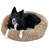 ZOLLNER Hundekorb, 100% Polyester, rutschfeste Unterseite, 100% Polyester braun 80 cm