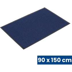 Widerstandsfähige Eingangsmatte mit PVC, 90 x 150 cm, blau