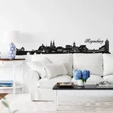 wall-art Wandtattoo »Bayern Skyline Regensburg 120cm«, (1 St.), selbstklebend, entfernbar schwarz