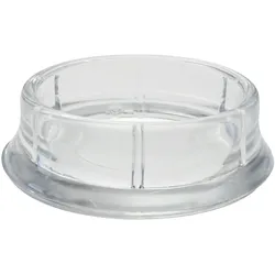 WAGNER Möbeluntersetzer rund Rohr 4tlg. - Durchmesser Ø 33/45 x 11 mm, Abrieb 4 mm, Kunststoff transparent - 15043099