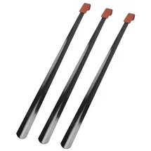 BAYLI Schuhlöffel 3er Set 80cm Schuhlöffel aus Edelstahl mit Kunstleder Griff, Schuhanzi