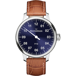 Meistersinger Klassik No.02 AM6608N - Sonnenschliff blau,cognac - 43mm