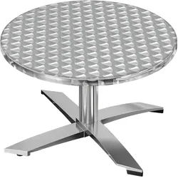 CT | Bistro Loungetisch | Ø60xH39cm | Edelstahl / Aluminium | Zusatzgewicht | Klappbar