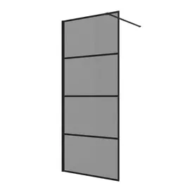 Badplaats Essos Walk-In-Dusche 80 x 200 cm schwarz getönt