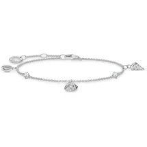 Thomas Sabo Armband Muscheln und weiße Steine Silber 925 A2060-051-14-L19V Größe 19
