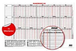 Güss Kalender GmbH Jahresübersicht No.1 DIN A5 quer 2027 Weiß, Rot