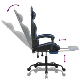 vidaXL Gaming-Stuhl Blau Schwarz