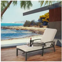 OKWISH Gartenlounge-Set Lounge-Terrassenstuhl mit Baumwollkissen, (Loungebett, 1-tlg., mit wasserdichtes Kissen), verstellbare, Aluminiumpool-Chaise Lounge Möbel grau