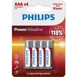 Philips Batterie Batterie Power Alkaline LR03 Micro AAA 4 Stück