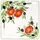 Lashuma Eckige Aufschnittplatte Keramik, Handgemachter Servierteller 27x27 cm, Gourmetplatte Design: Tomate Olive