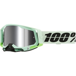 100 Percent Racecraft 2 Palomar, Crossbrille verspiegelt - Mint-Grün/Schwarz Silber-Verspiegelt