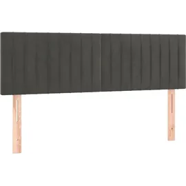 vidaXL Boxspringbett 140 x 200 cm Dunkelgrau
