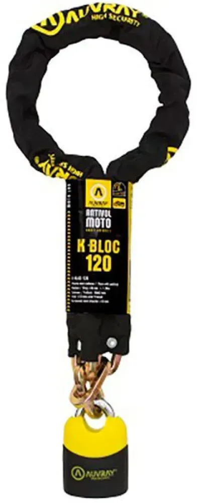 Auvray K-bloc 10 Mm Kettenschloss - Black / Yellow - 10 x 1200 mm