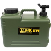 FATBOX Wasserkanister HDPE 15L Liter mit Hahn Camping Wassertank Behälter